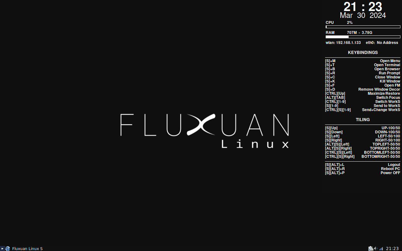 Fluxuan Linux Distribution: Minimalist Devuan-Based System for Developers