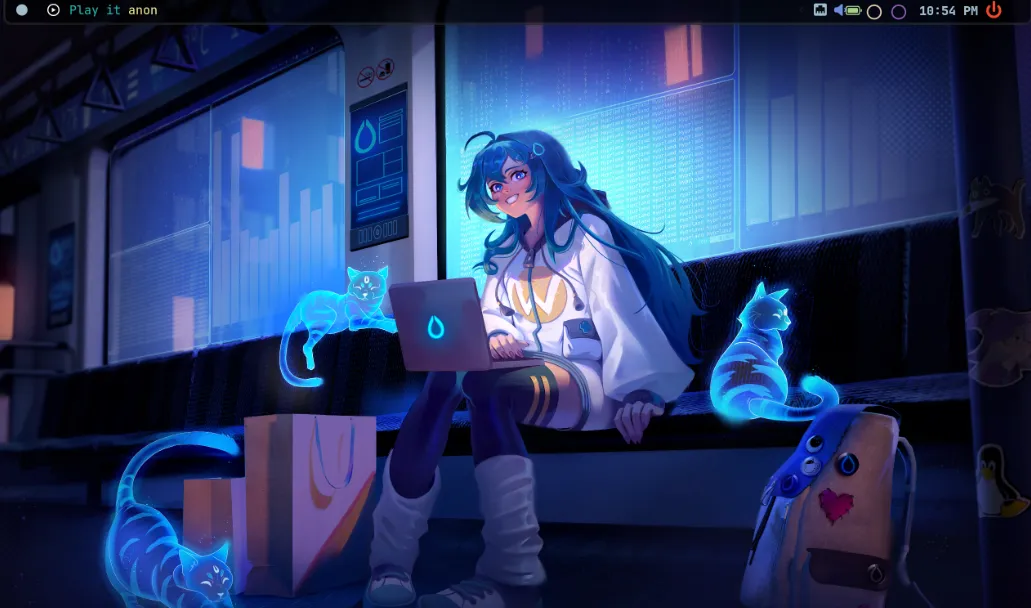 A clean, minimal desktop collage showing Hyprland, i3, Openbox and Qtile panels — emphasize speed and simplicity.