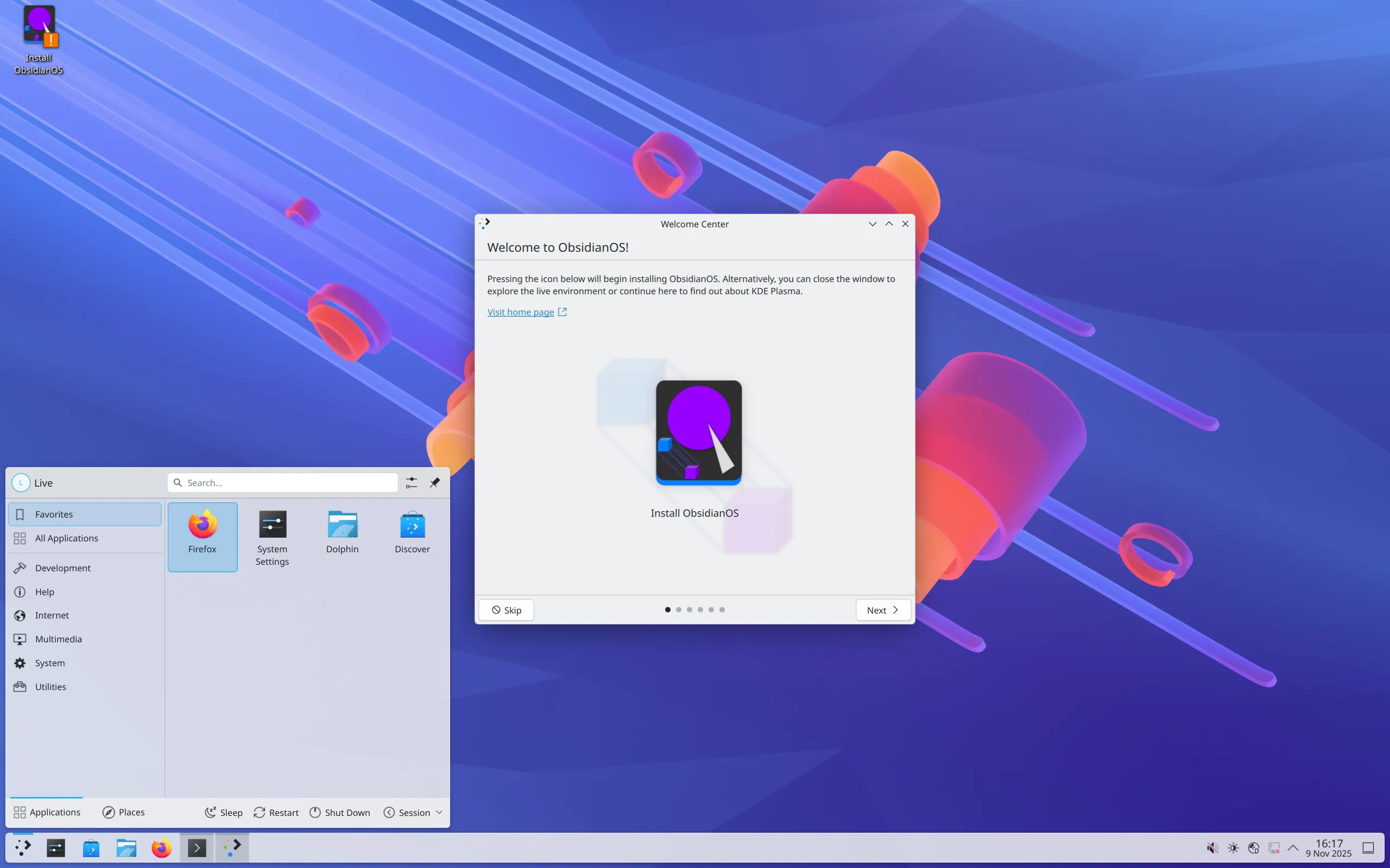 ObsidianOS Linux Distribution